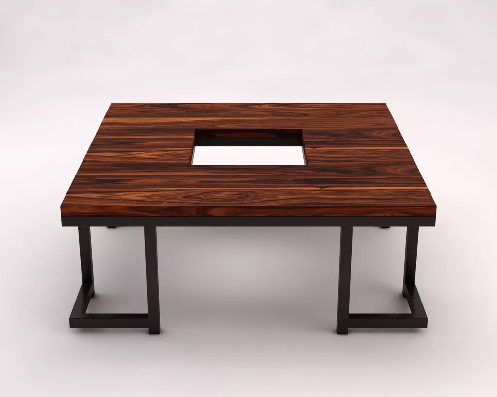 LOUNGE TABLE---Square support with hole 3D model_0
