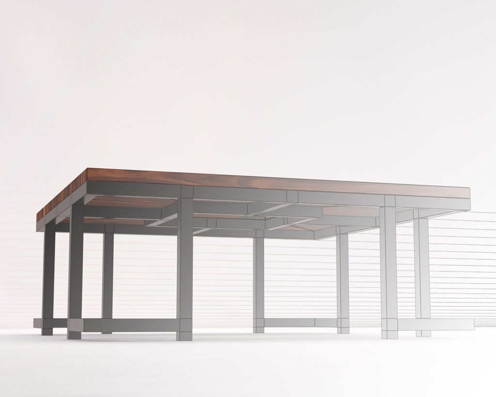 LOUNGE TABLE---Square support with hole 3D model_17