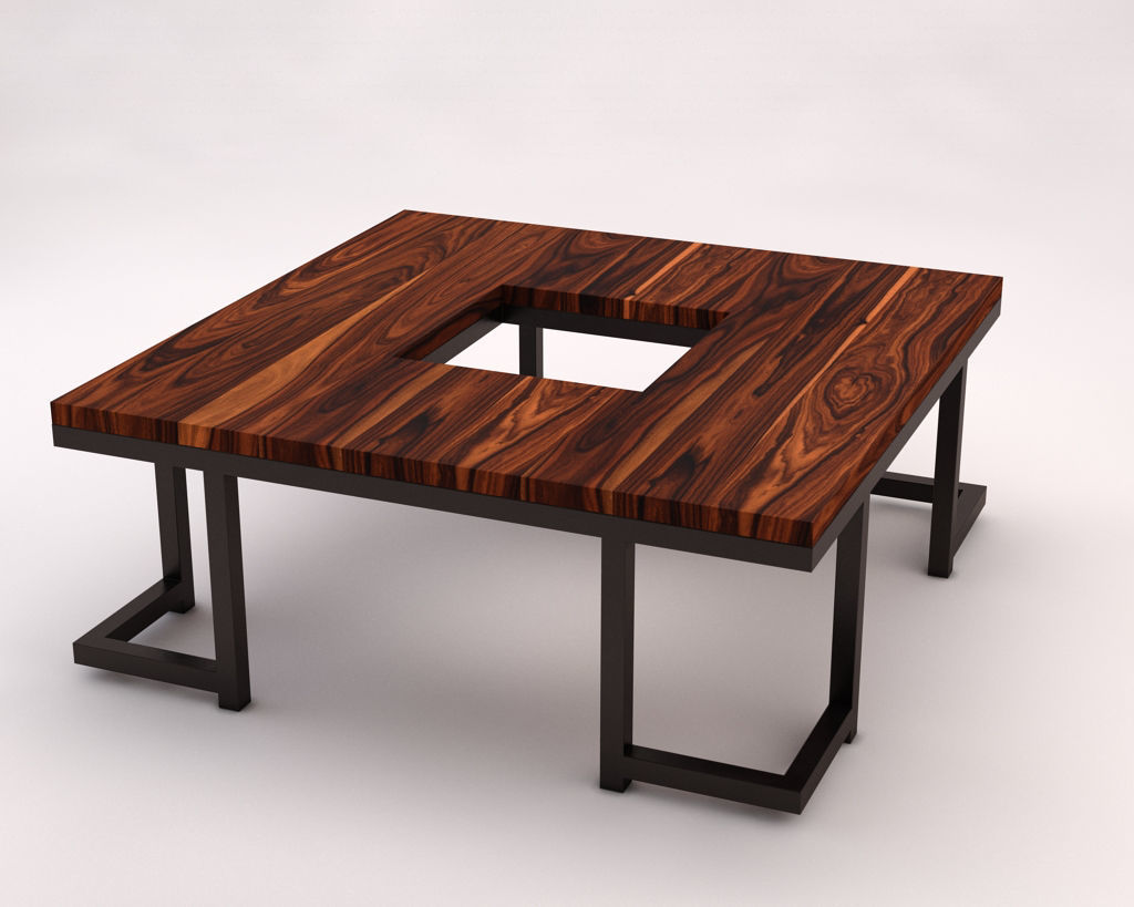 LOUNGE TABLE---Square support with hole 3D model_5