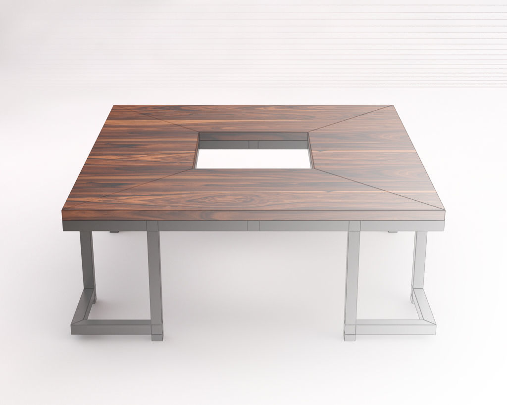 LOUNGE TABLE---Square support with hole 3D model_1