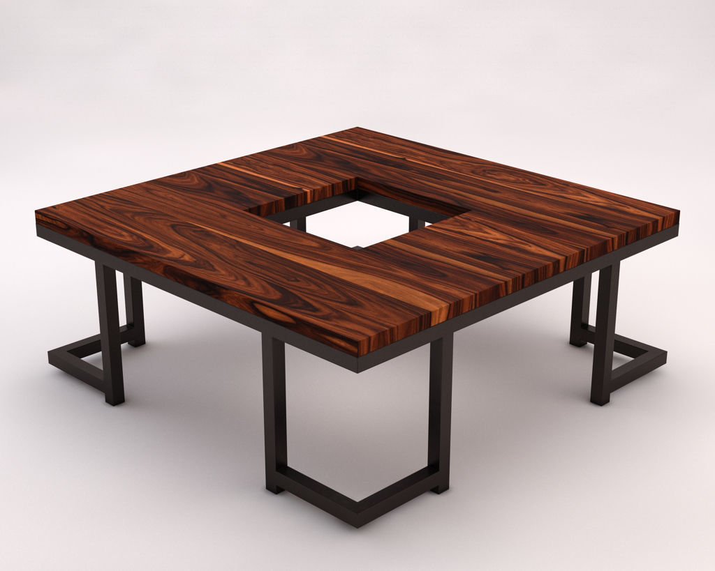 LOUNGE TABLE---Square support with hole 3D model_8