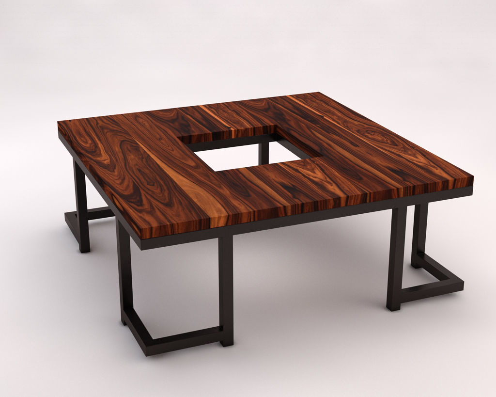 LOUNGE TABLE---Square support with hole 3D model_7