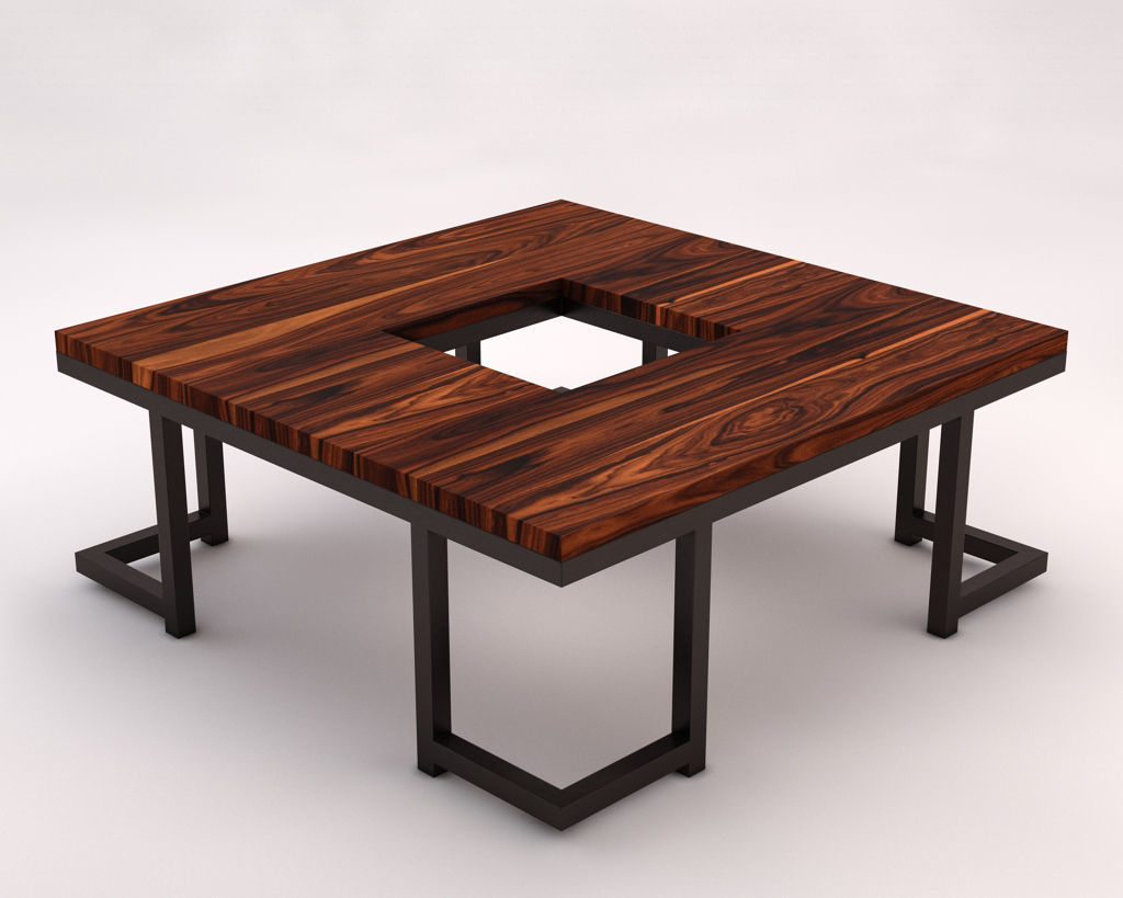 LOUNGE TABLE---Square support with hole 3D model_3