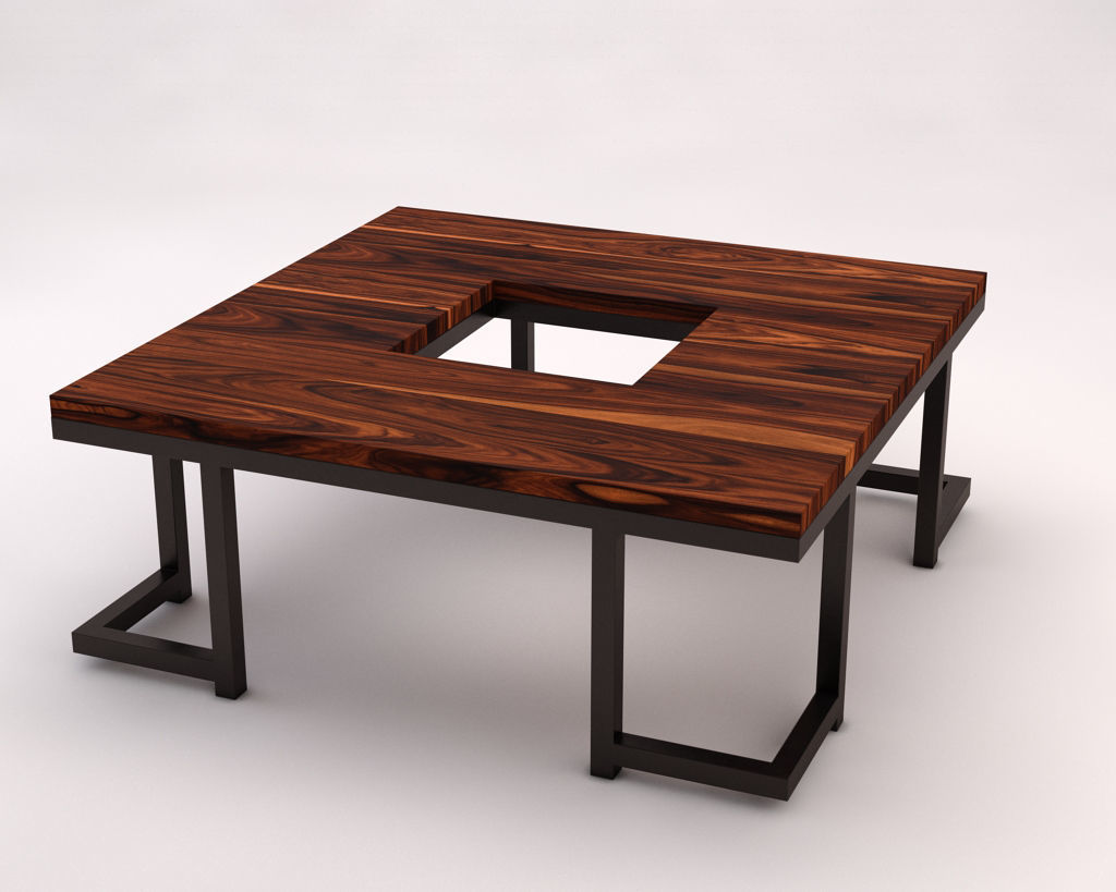 LOUNGE TABLE---Square support with hole 3D model_9