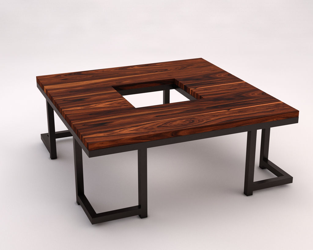 LOUNGE TABLE---Square support with hole 3D model_2
