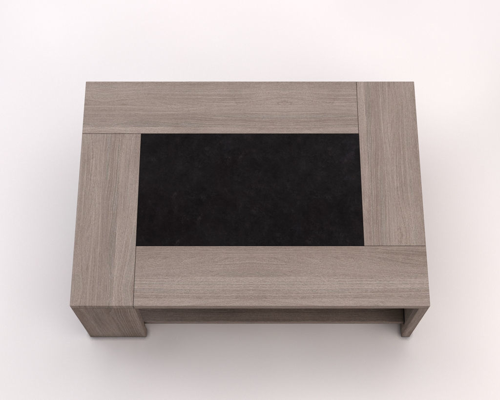 LOUNGE TABLE---Double support in wood and concrete 3D model_21