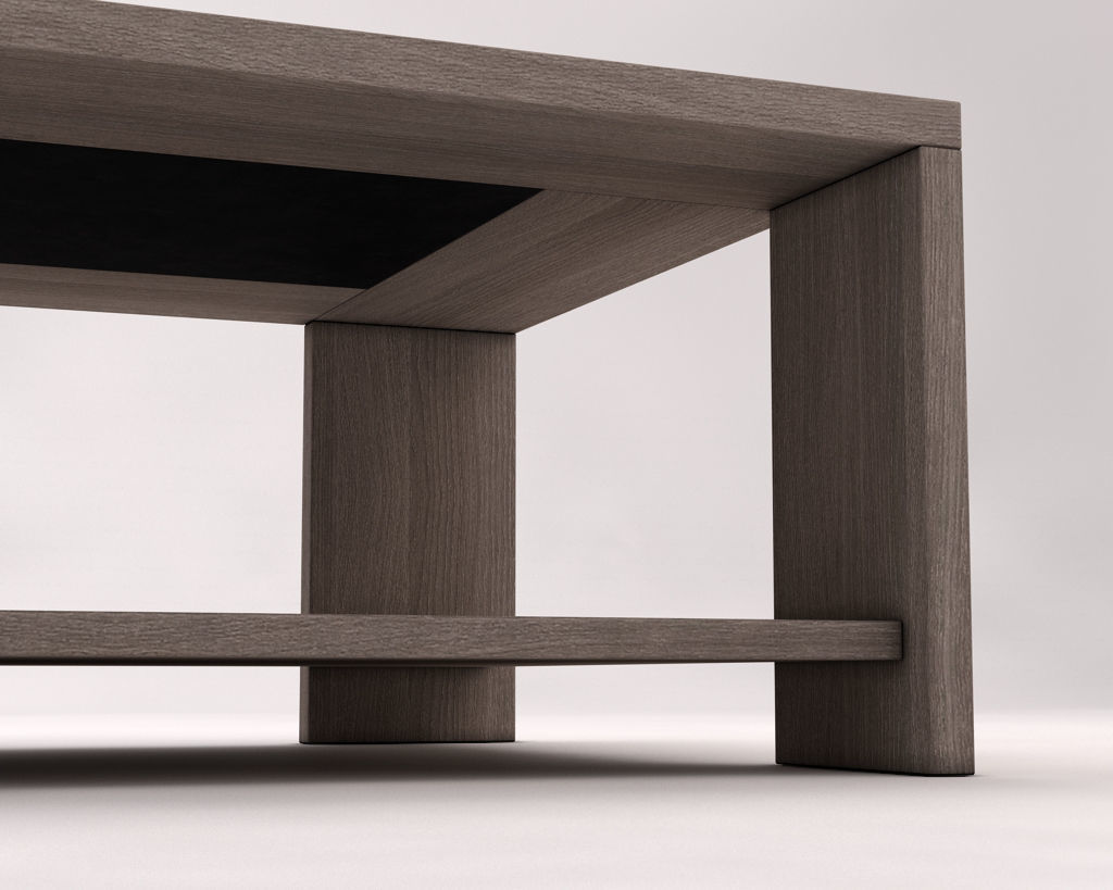 LOUNGE TABLE---Double support in wood and concrete 3D model_19