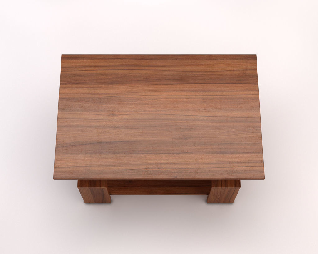 LOUNGE TABLE---Double support in wood and chrome 3D model_21