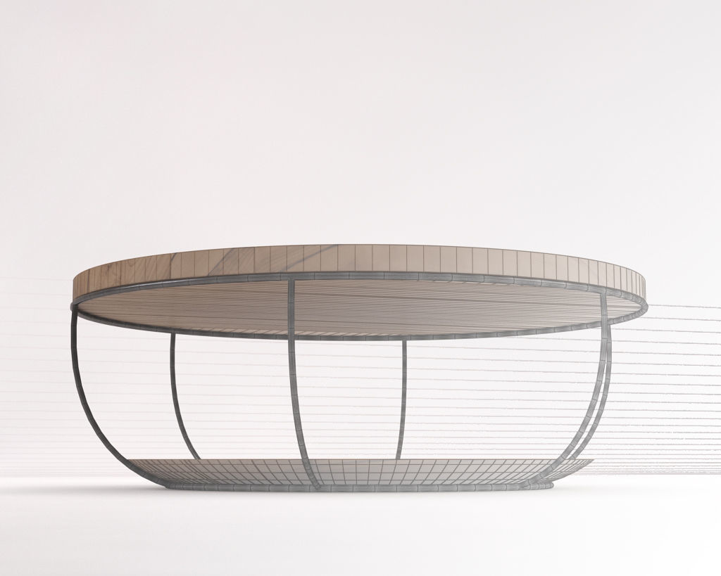 LOUNGE TABLE---Double round support and rod legs 3D model_17