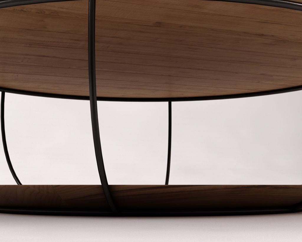 LOUNGE TABLE---Double round support and rod legs 3D model_18