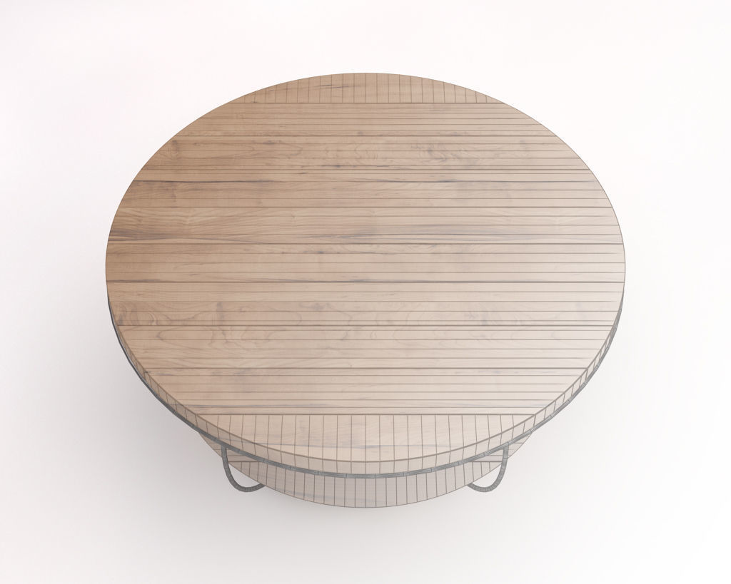 LOUNGE TABLE---Double round support and rod legs 3D model_13