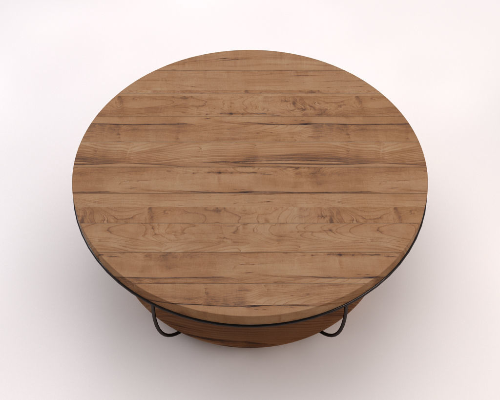 LOUNGE TABLE---Double round support and rod legs 3D model_12