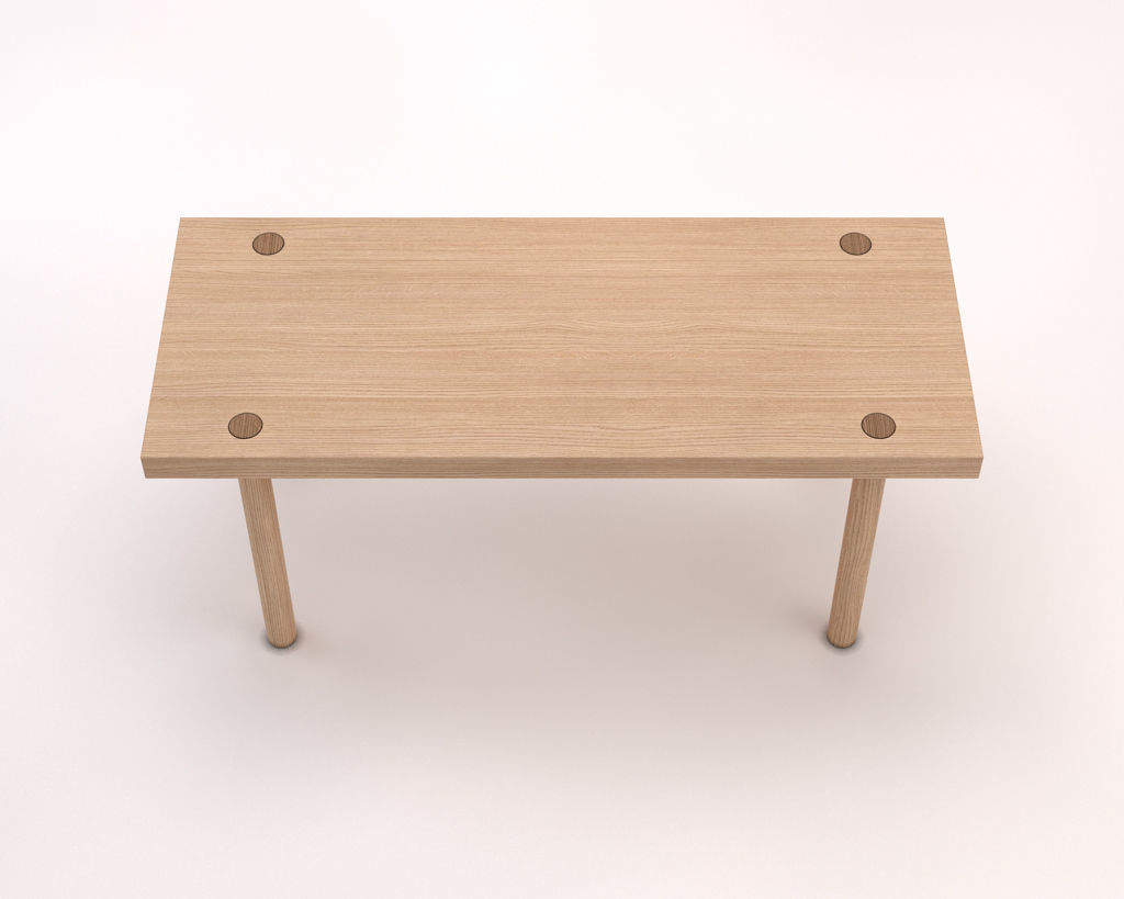 LOUNGE TABLE---Rectangular and screwed foot 3D model_13