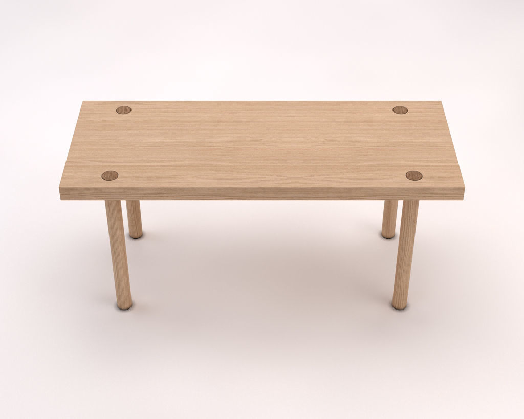 LOUNGE TABLE---Rectangular and screwed foot 3D model_12