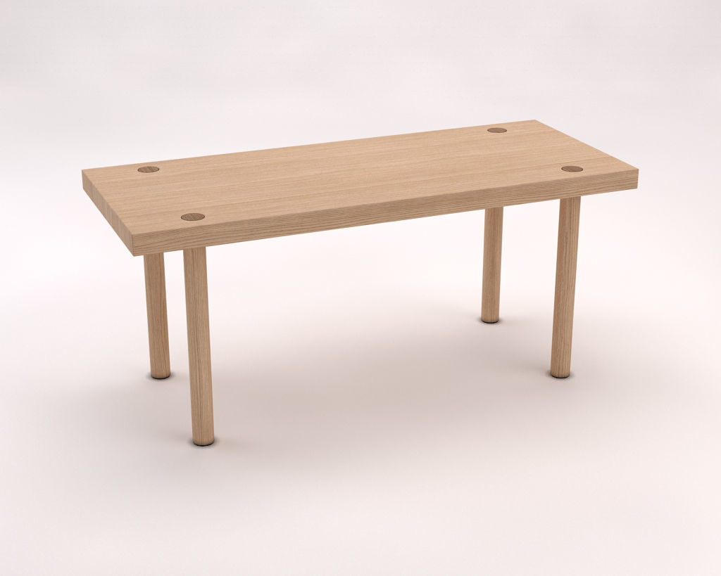 LOUNGE TABLE---Rectangular and screwed foot 3D model_2