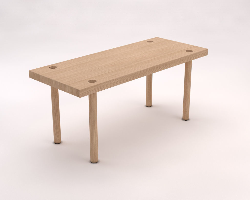 LOUNGE TABLE---Rectangular and screwed foot 3D model_3