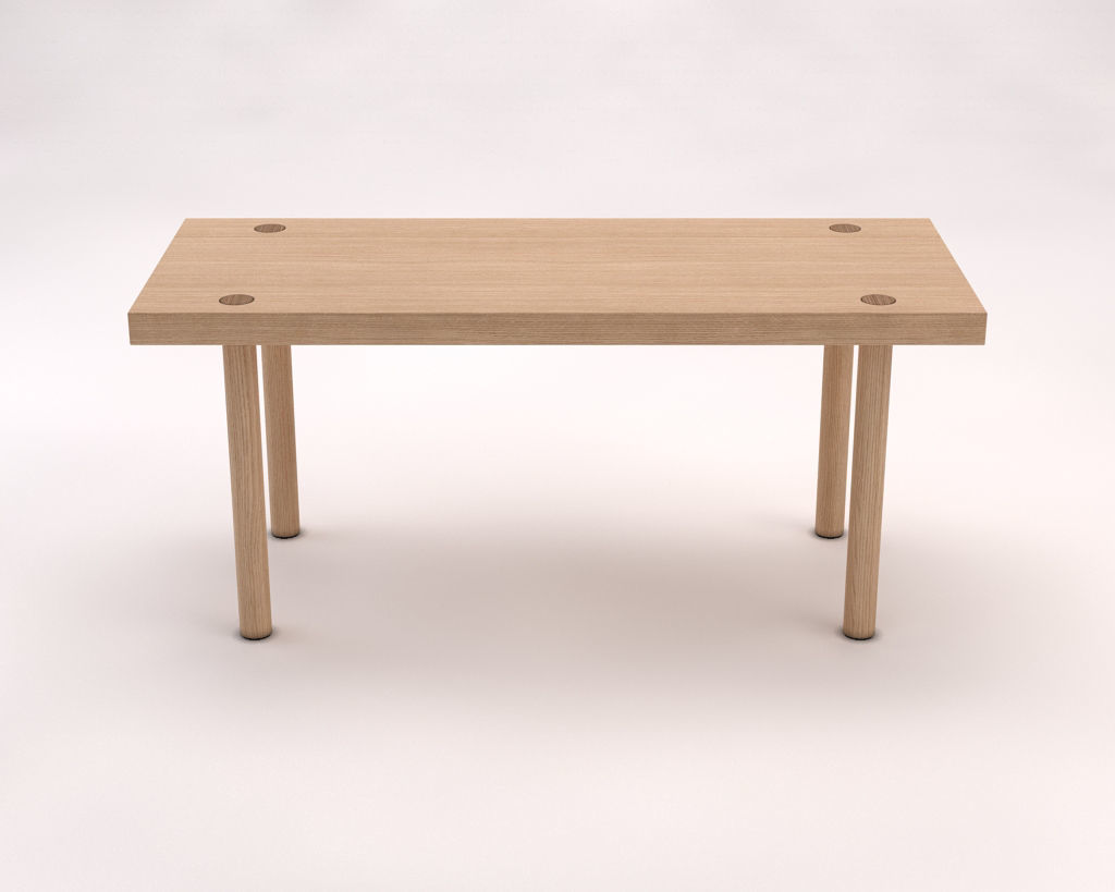 LOUNGE TABLE---Rectangular and screwed foot 3D model_11