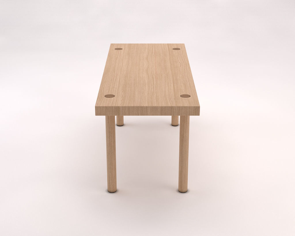 LOUNGE TABLE---Rectangular and screwed foot 3D model_6