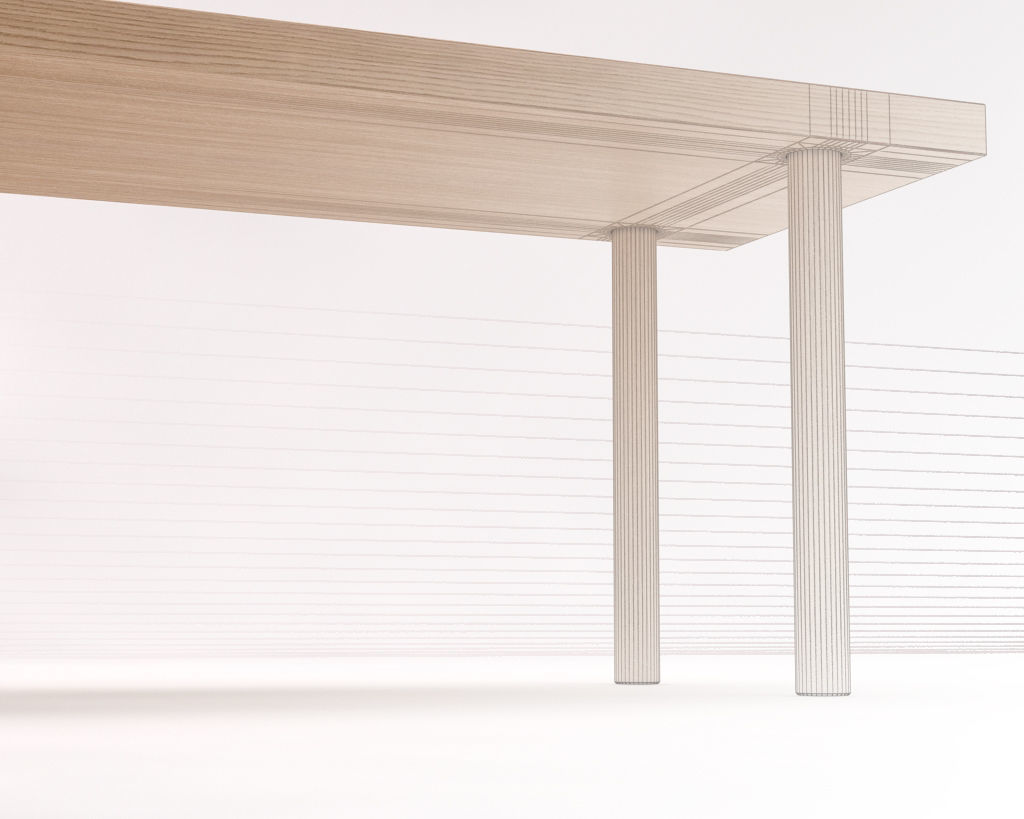 LOUNGE TABLE---Rectangular and screwed foot 3D model_19