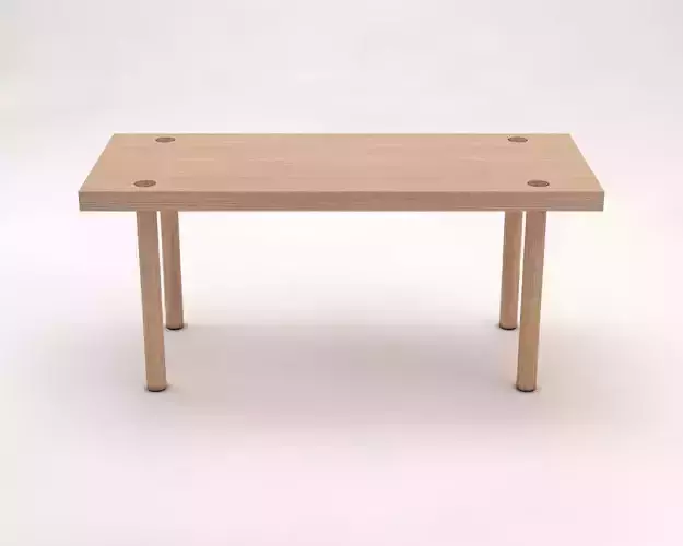 LOUNGE TABLE---Rectangular and screwed foot 3D model