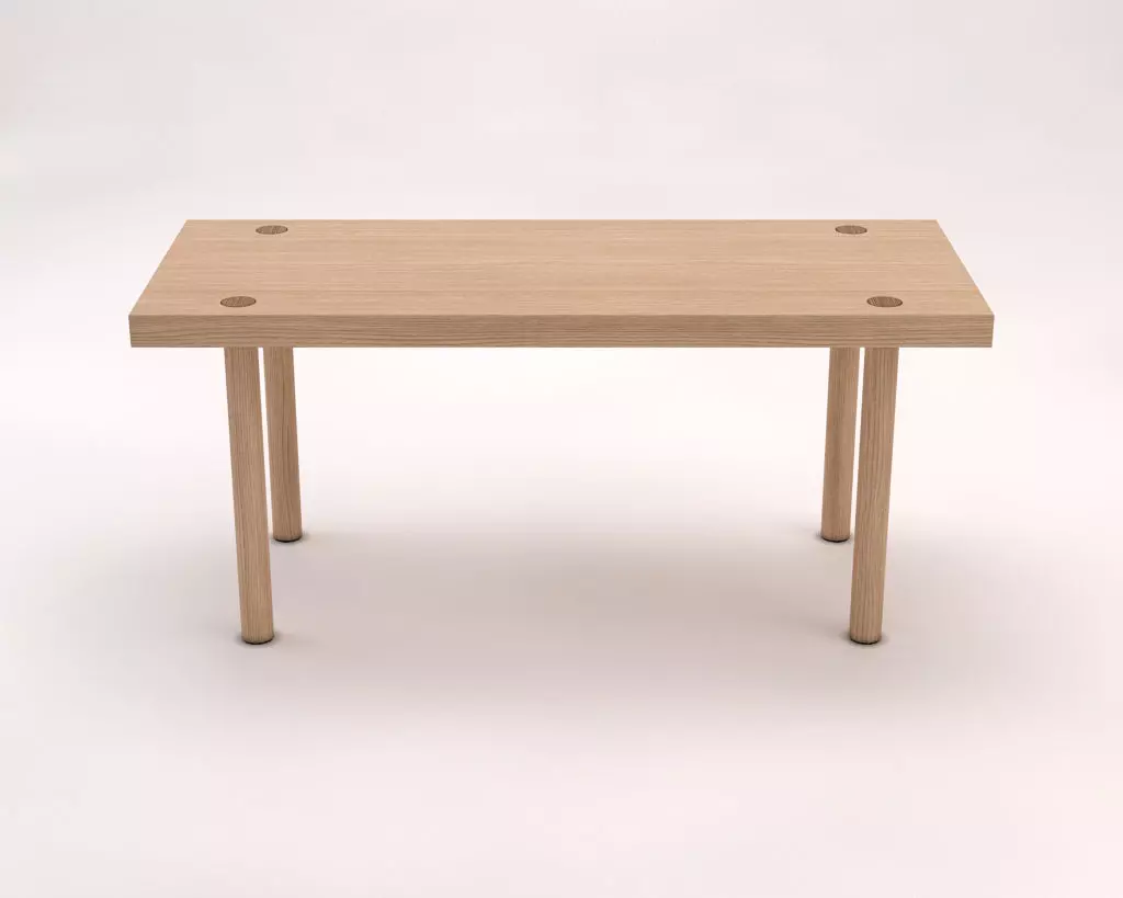 LOUNGE TABLE---Rectangular and screwed foot 3D model_0