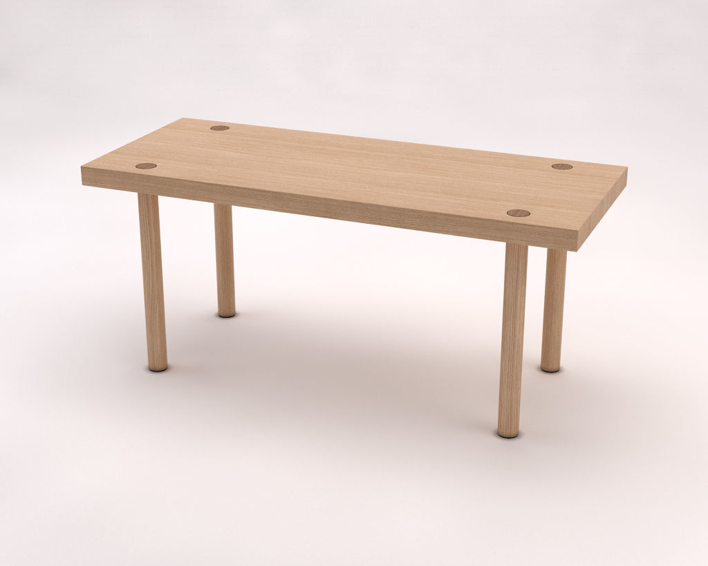 LOUNGE TABLE---Rectangular and screwed foot 3D model_10