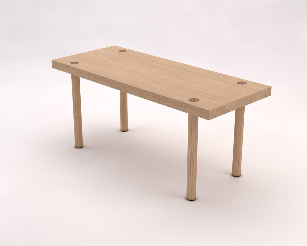 LOUNGE TABLE---Rectangular and screwed foot 3D model_9