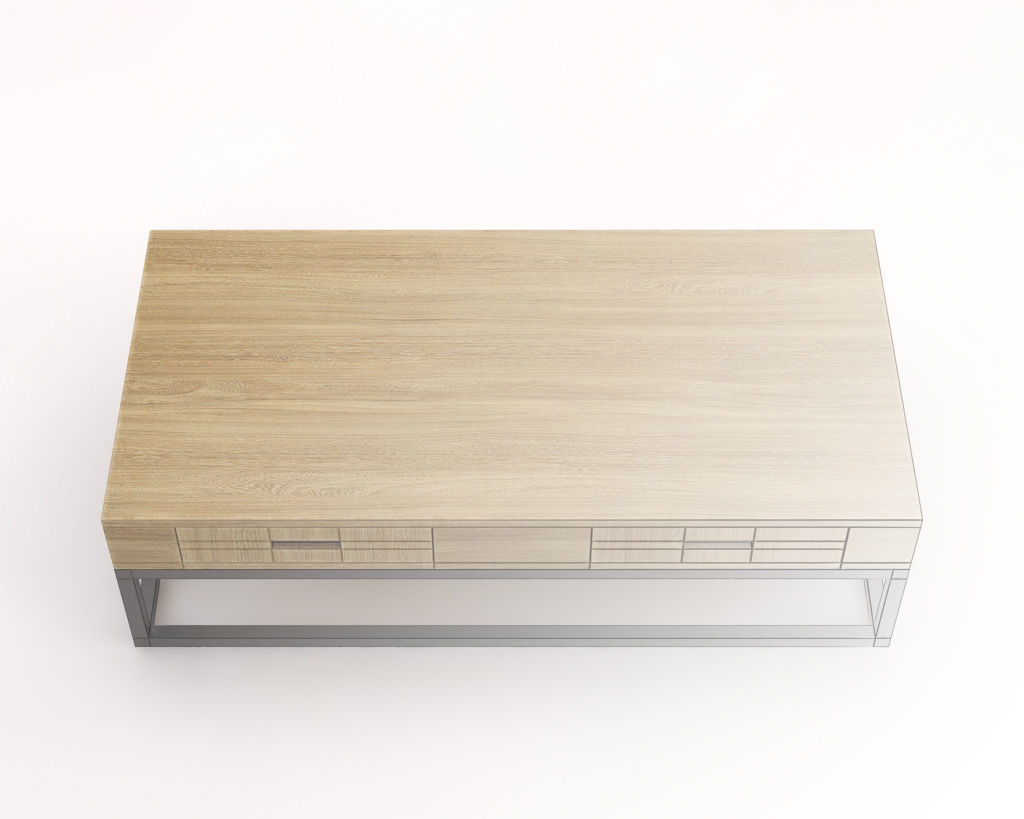 LOUNGE TABLE---Rectangular and 4 drawers 3D model_14