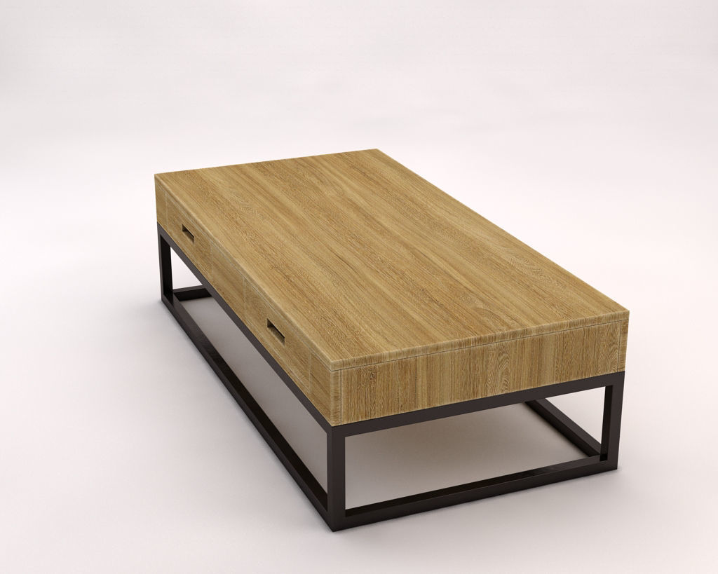 LOUNGE TABLE---Rectangular and 4 drawers 3D model_8