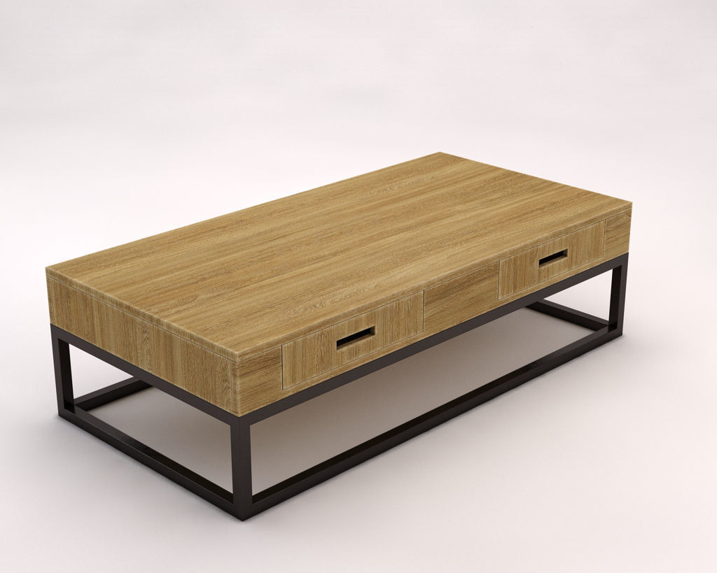 LOUNGE TABLE---Rectangular and 4 drawers 3D model_3