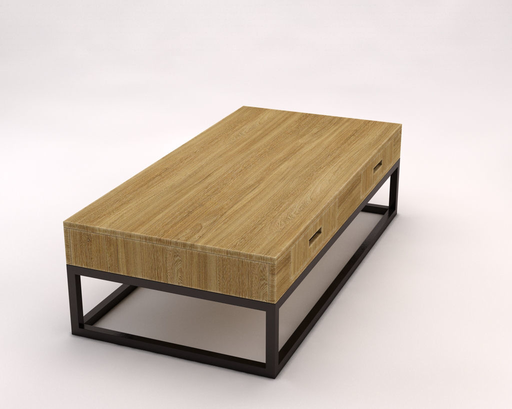 LOUNGE TABLE---Rectangular and 4 drawers 3D model_5