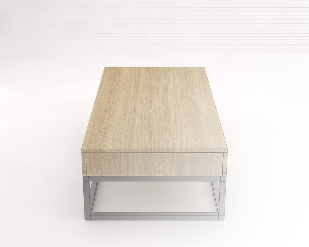 LOUNGE TABLE---Rectangular and 4 drawers 3D model_7