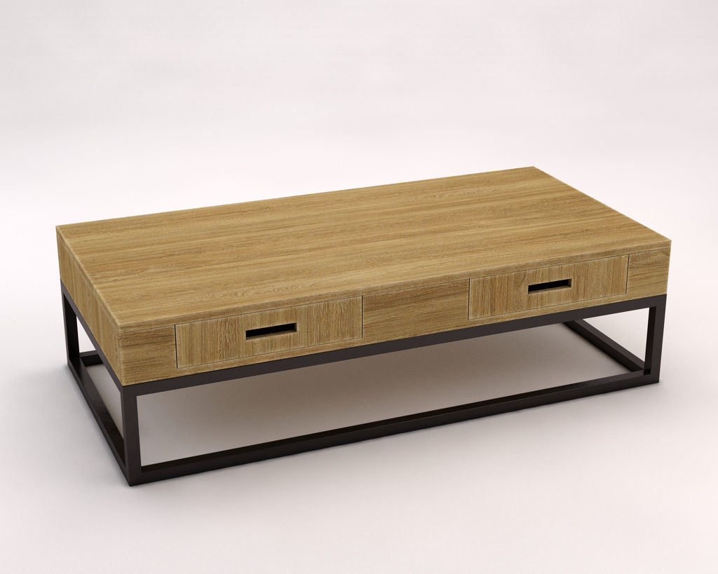 LOUNGE TABLE---Rectangular and 4 drawers 3D model_2