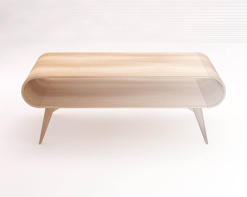 LOUNGE TABLE---Rectangular with a niche 3D model_1