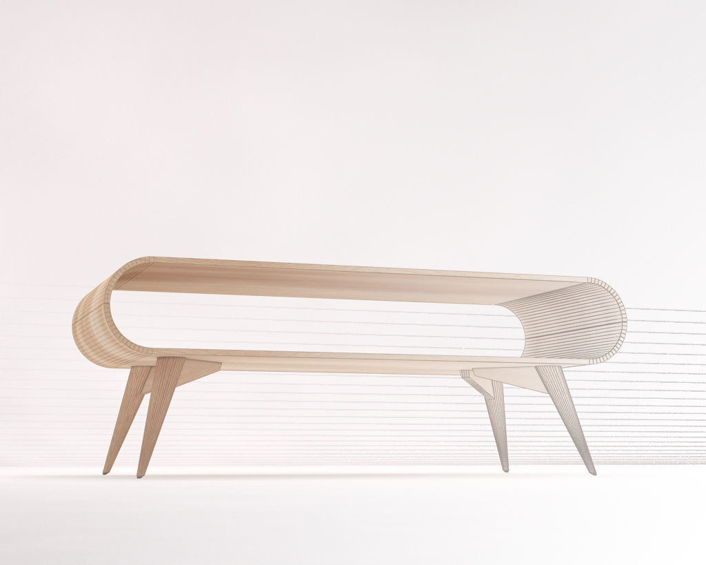 LOUNGE TABLE---Rectangular with a niche 3D model_18