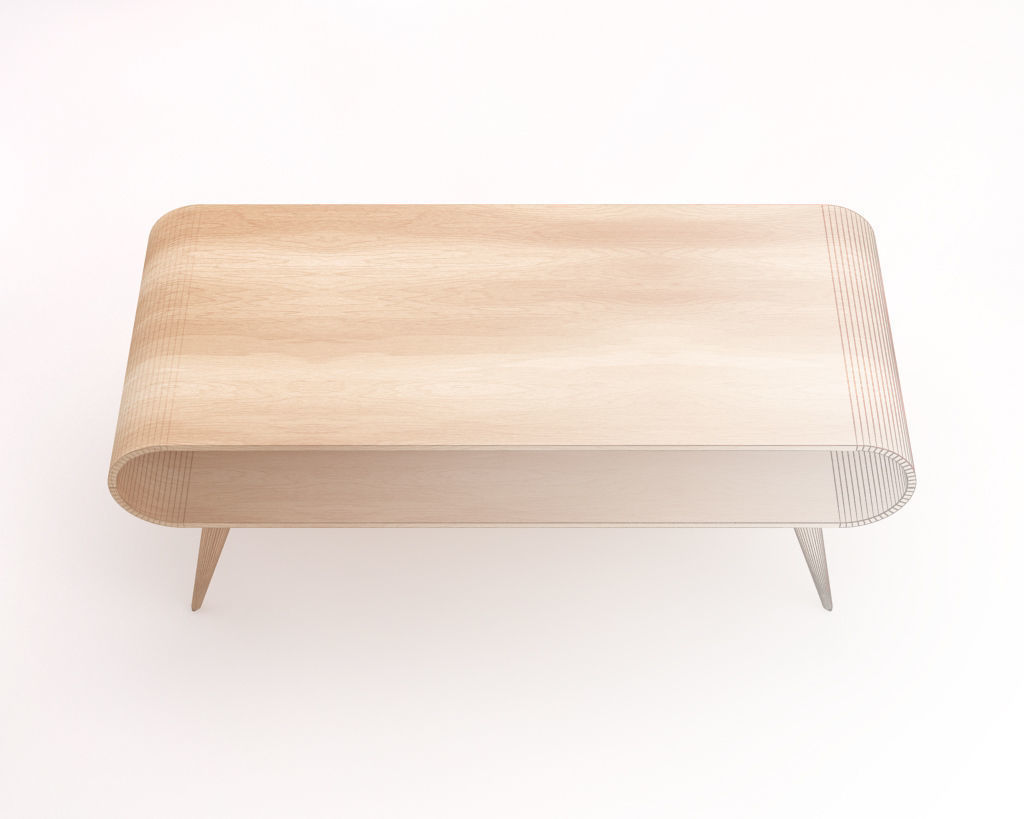 LOUNGE TABLE---Rectangular with a niche 3D model_14