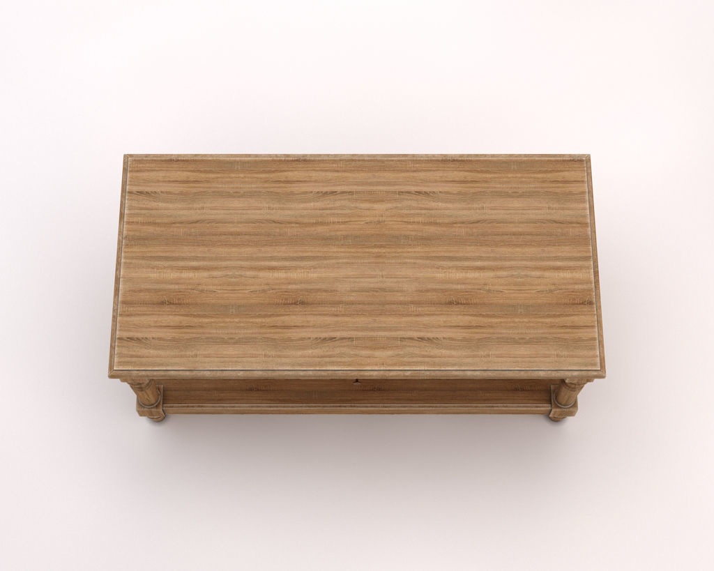LOUNGE TABLE---Double rectangular support and carved legs 3D model_22