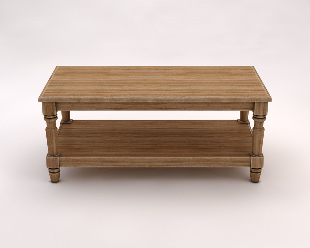 LOUNGE TABLE---Double rectangular support and carved legs 3D model_11