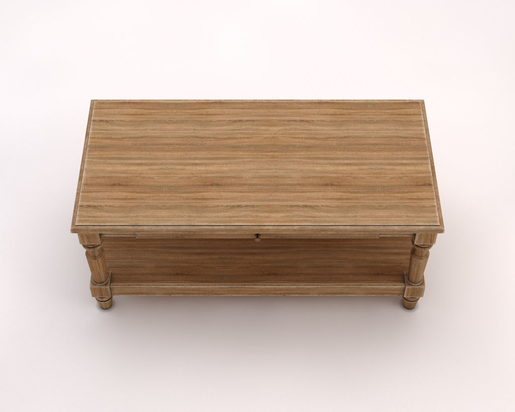 LOUNGE TABLE---Double rectangular support and carved legs 3D model_13