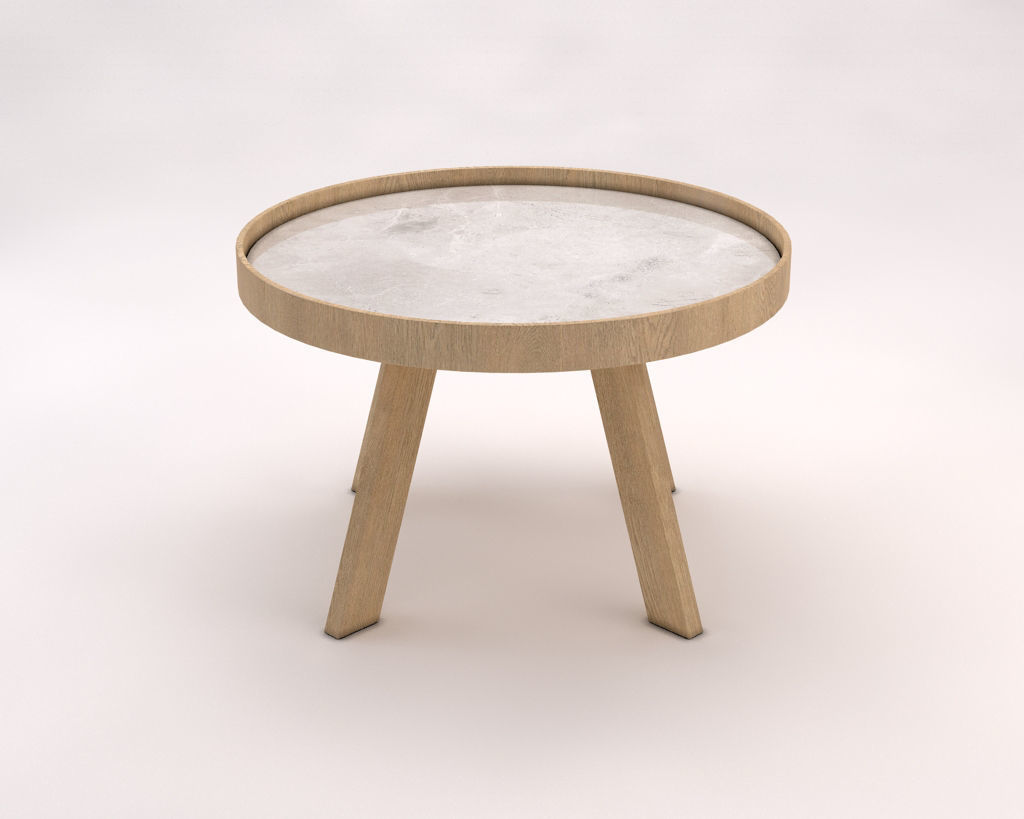 LOUNGE TABLE---Tripod and ceramic tray 3D model_3