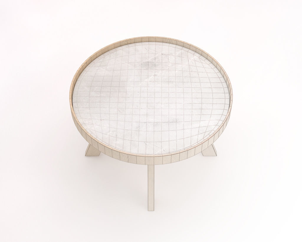 LOUNGE TABLE---Tripod and ceramic tray 3D model_13