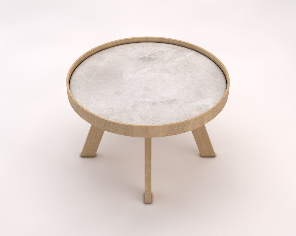 LOUNGE TABLE---Tripod and ceramic tray 3D model_11