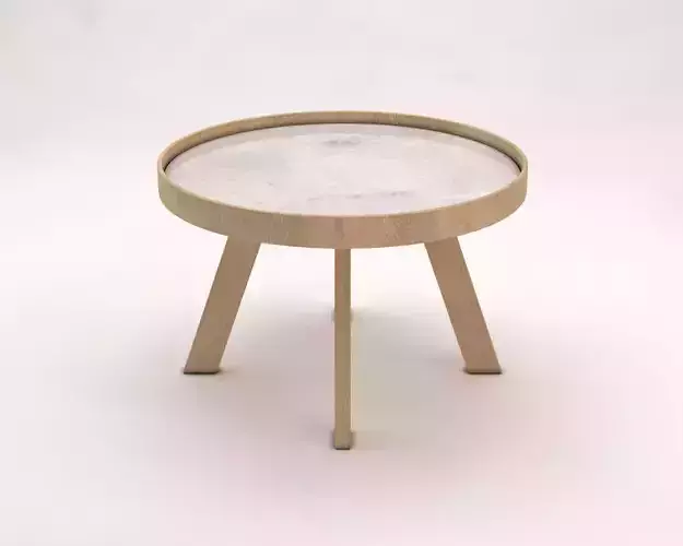 LOUNGE TABLE---Tripod and ceramic tray 3D model