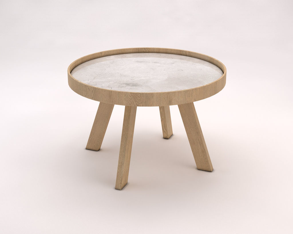 LOUNGE TABLE---Tripod and ceramic tray 3D model_9