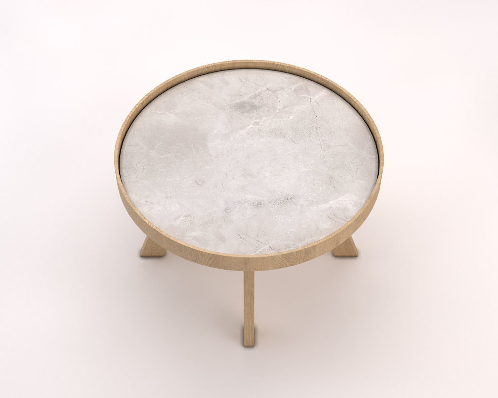 LOUNGE TABLE---Tripod and ceramic tray 3D model_12
