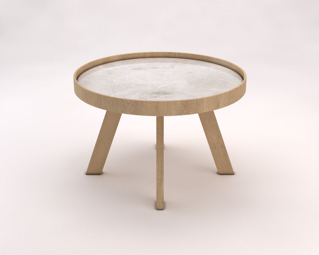 LOUNGE TABLE---Tripod and ceramic tray 3D model_10
