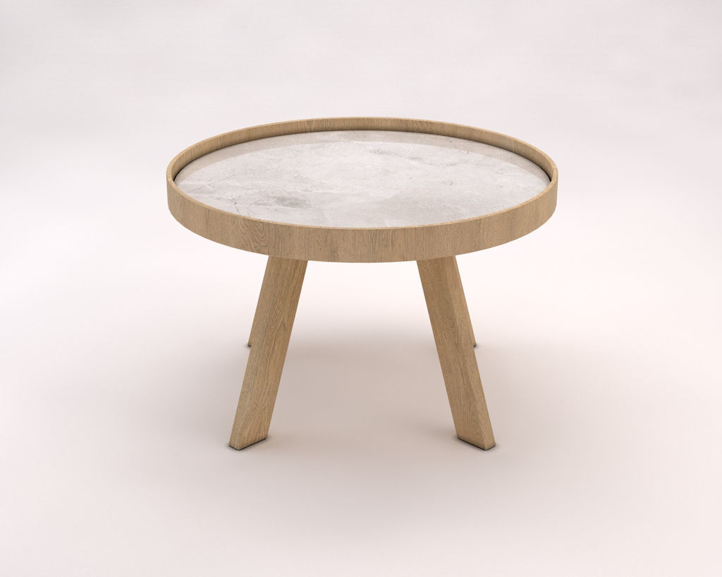 LOUNGE TABLE---Tripod and ceramic tray 3D model_8
