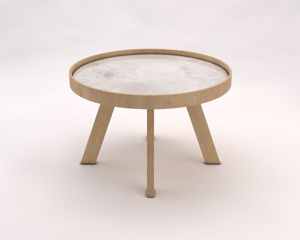 LOUNGE TABLE---Tripod and ceramic tray 3D model_6