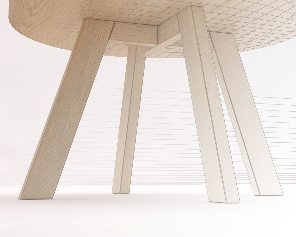 LOUNGE TABLE---Tripod and ceramic tray 3D model_19