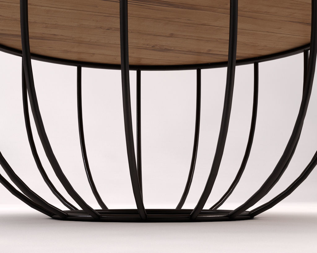 LOUNGE TABLE---Round support and rod legs 3D model_18